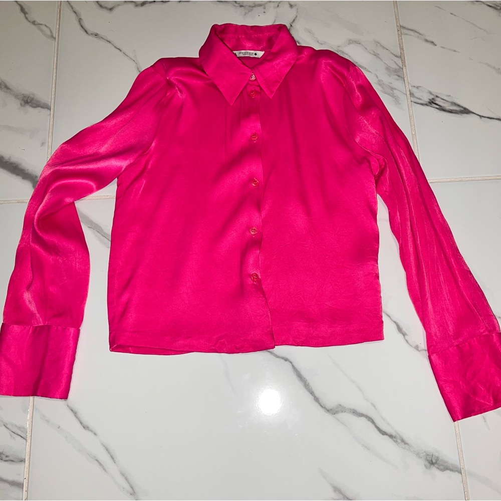 ZARA pink button down